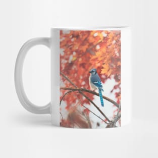 Autumnal Maple with Blue Jay Mug